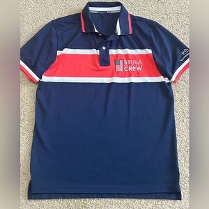 Southern Tide Short Sleeve Shirt Navy Blue STUSA Skipjack Crew Mesh Polo Small